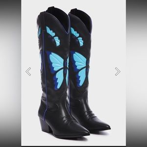 Butterfly cowboy boots